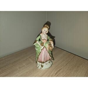 Vintage Occupied Japan Porcelain Hand Painted Man Lady Victorian Figurine 5"